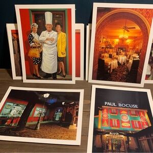 Large Picture Poscards Paul Bocuse French Restaurant France 17 Cards With Box